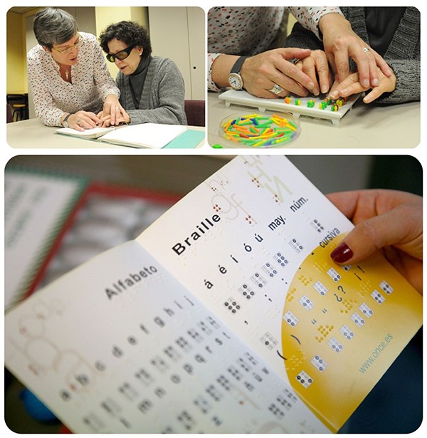 Collage sobre el promotor braille