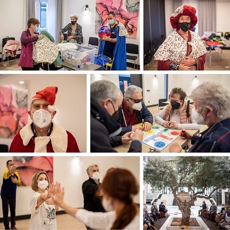 Distintos momentos de las vacaciones navideñas de los mayores de la ONCE