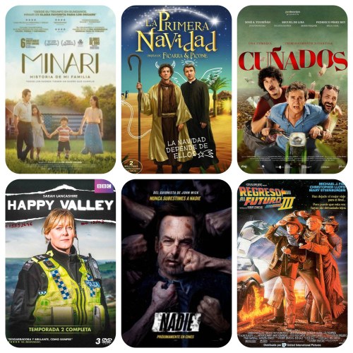 Collage con los carteles de varias de las películas