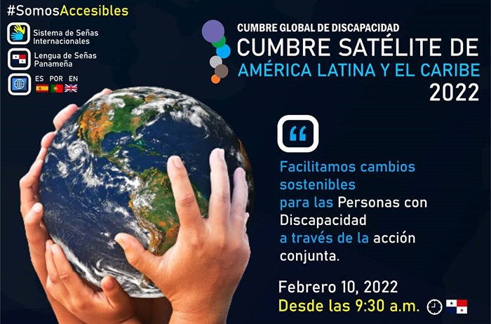 Cartel Cumbre Satélite de América Latina y El Caribe