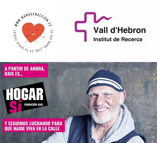 Collage de imágenes con los lolgos y campañas de las tres entidades beneficiarias de las donaciones