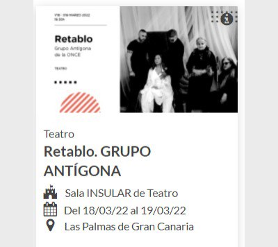 Cartel de Retablo, de Antígona Teatro