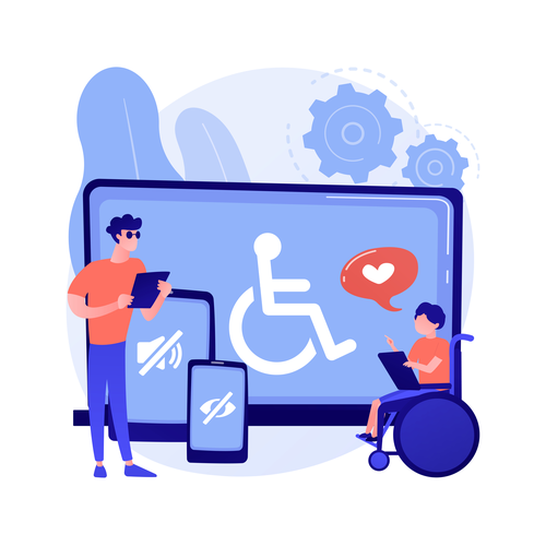 Dipositiva alusiva a la accesibilidad web para personas con discapacidad