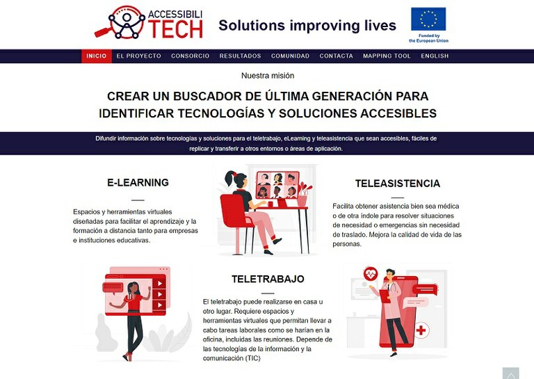 Pantallazo de la web Accesibilitech