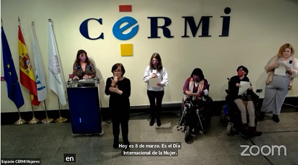 Pantallazo de un momento de la lectura del manifiesto