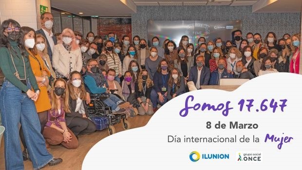 Imagen alusiva al Día de la Mujer celebrado en Ilunion