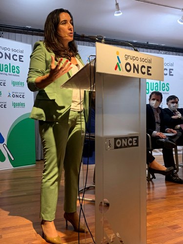 Mónica Silvana durante su intervención
