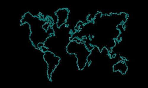 Silueta mapa mundi