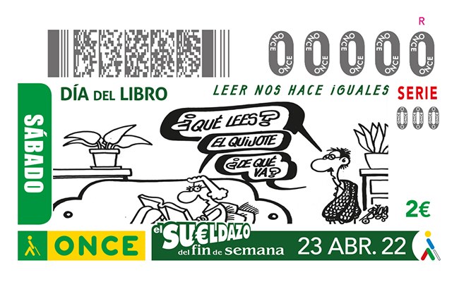 Cupón del 23 de abril con la viñeta de Forges