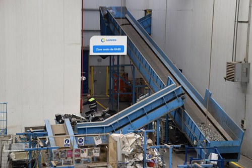 Imagen de una de las zonas de la nave de reciclado