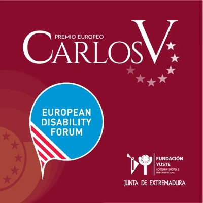 Logo del EDF con el del premio Carlos V