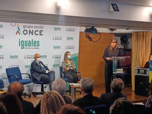 Momento de la inauguración de las Jornadas sobre Humanización de la Sanidad en la sede de la Delegación Territorial de Aragón