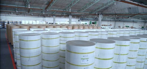Rollos de papel almacenados en el CLP de la ONCE