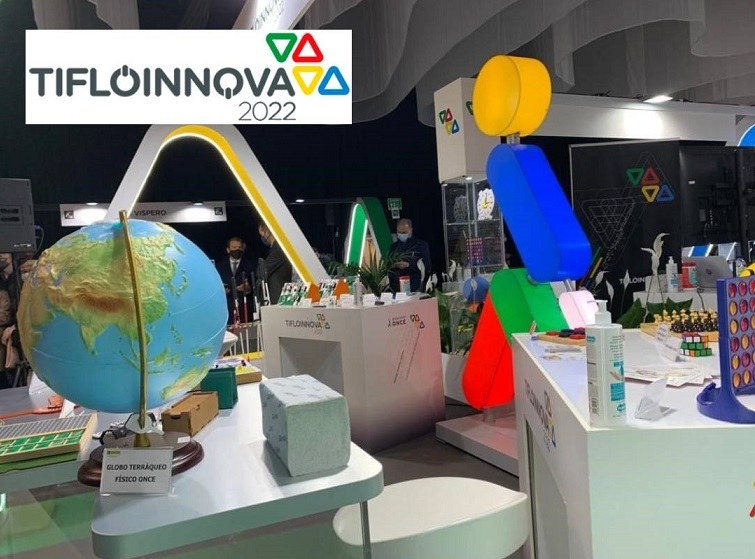 Stand central de Tifloinnova 2022 con todos los expositores del Grupo Social ONCE