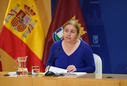 Inmaculada Sanz presentando el Plan Adapta de Madrid