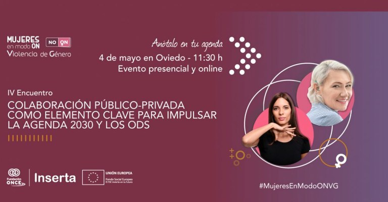 Diapositiva Cartel del IV Encuentro Mujeres en Modo ON