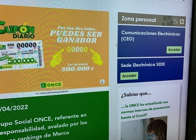 Imagen de SEDE en la home de PortalONCE