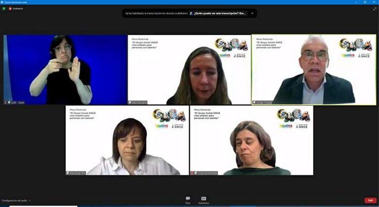 Pantallazo de la primera mesa de la jornada
