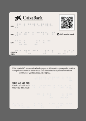 Card Braille Ecommerce para compras online