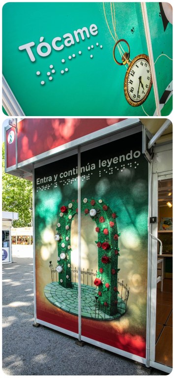 Collage con algunos detalles del exterior de la caseta