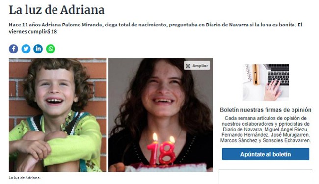 Pantallazo del trabajo La luz de Adriana