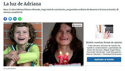 Pantallazo del trabajo La luz de Adriana