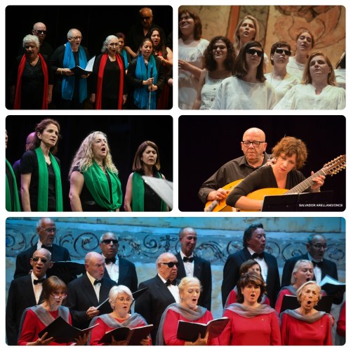 Collage con las corales y orquesta