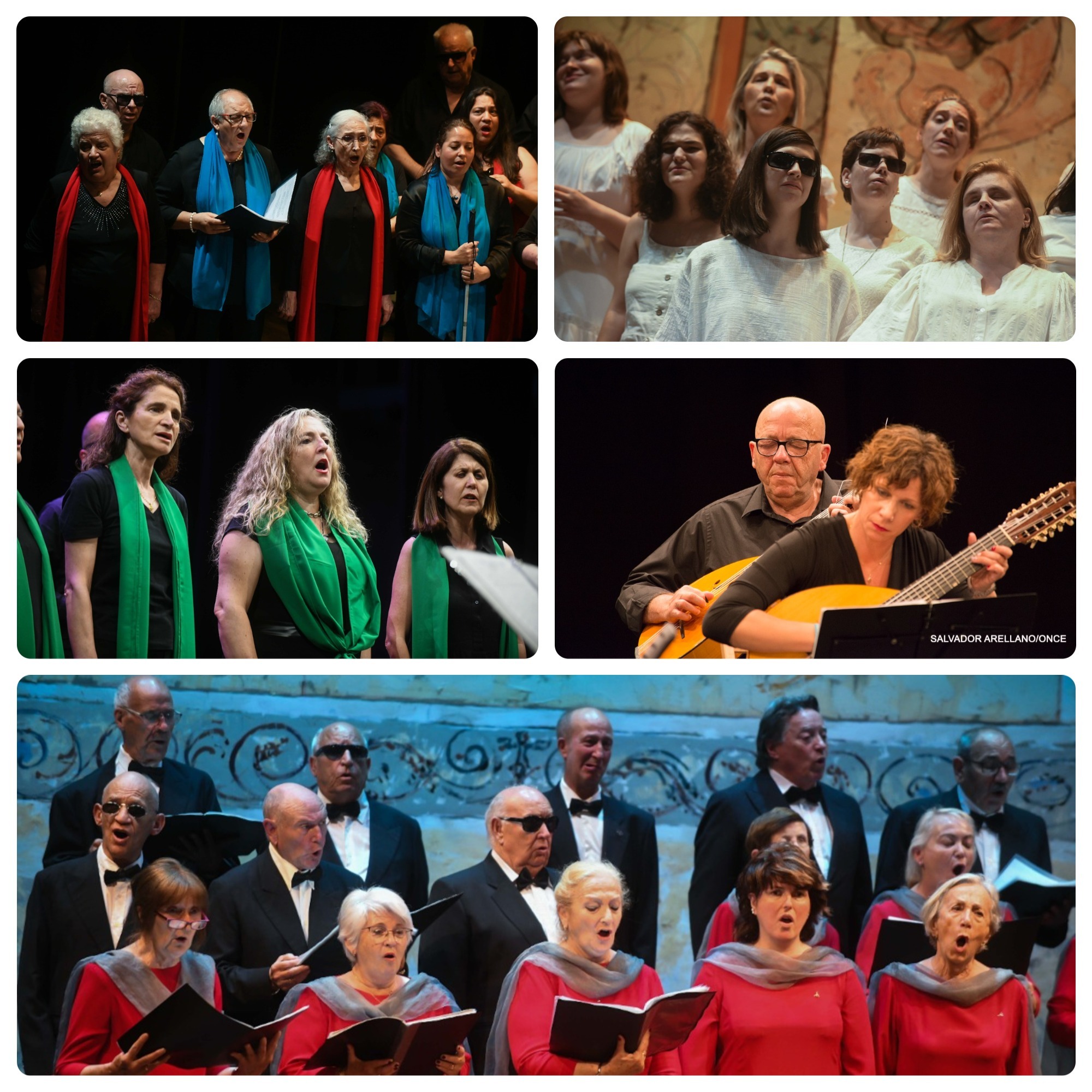 Collage con las corales y orquesta