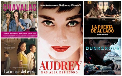 Collage con los carteles de las películas