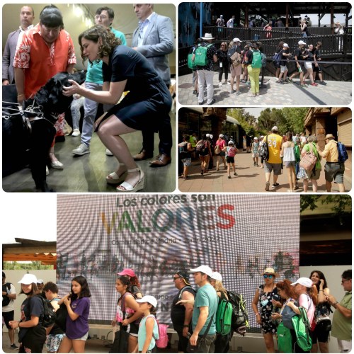 Collage con varios momentos del Día de la ONCE