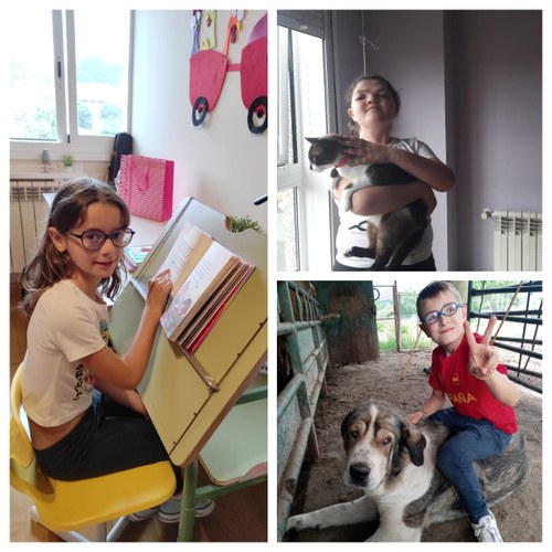 Collage con los rapaciños  gallegos, triunfadores en los Promete Literarios de la ONCE
