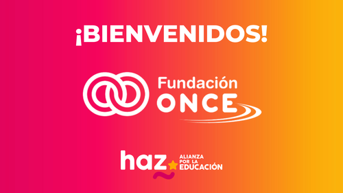 Diapositiva sobre la adhesión de Fundación ONCE  a HAZ