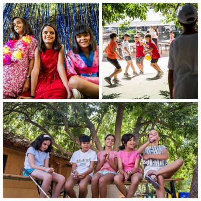 Collage con varias actividades de los más pequeños