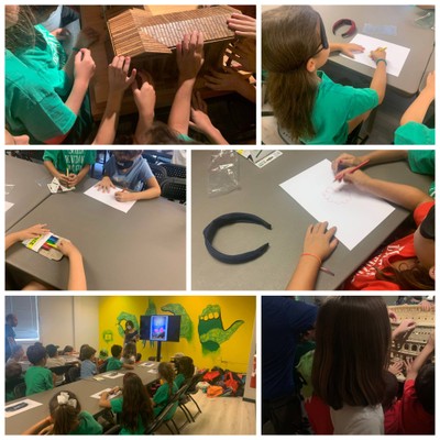 Collage con varios momentos de la actividad de los chavales