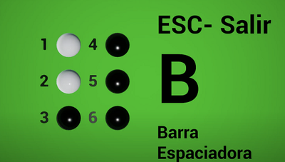 Comando de videojuego en braille