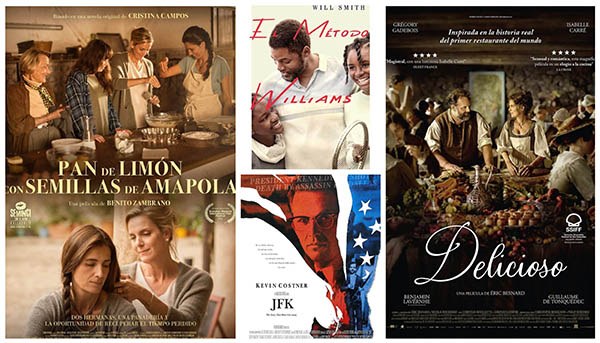 Collage con los carteles de las películas