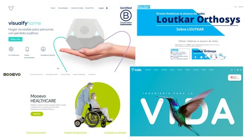 Collage con los logos de las 4 startups