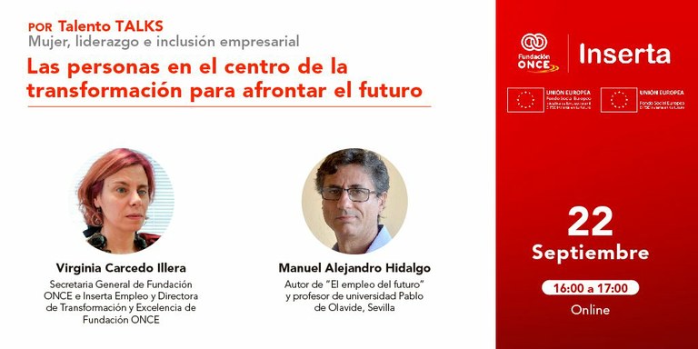 Diapositiva con los participantes del primer webinario Por Talento Talks
