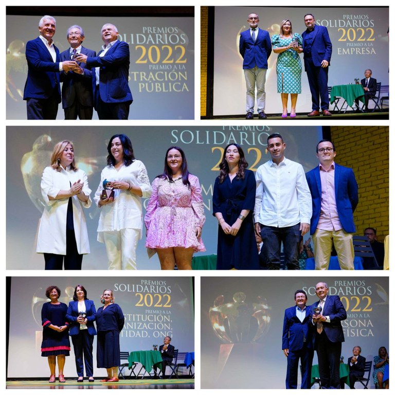 Collage con la entrega de cada uno de los galardones