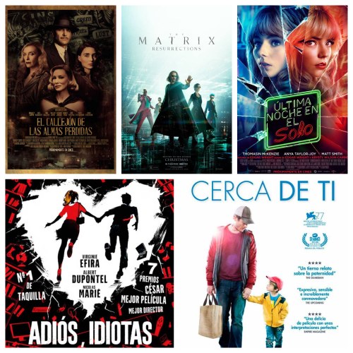 Collage con los carteles de las diferentes películas