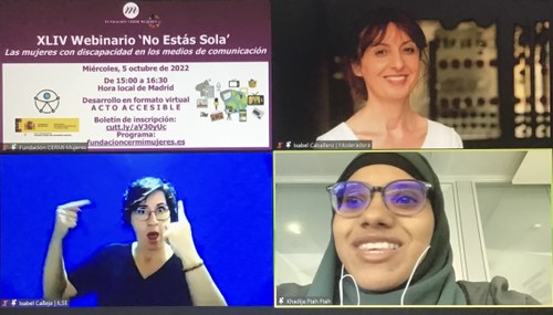 Pantallazo del Semnario CERMI Mujeres