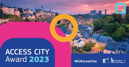 Diapositiva cartel de los premios a la ciudad europea más accesible