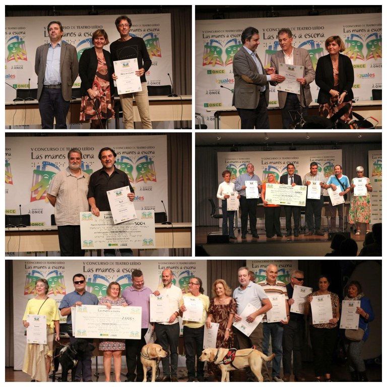 Collage con las diferentes entregas de galardones