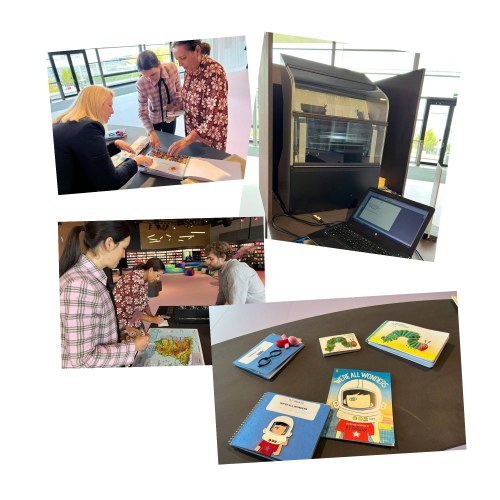 Collage con los diferentes materiales