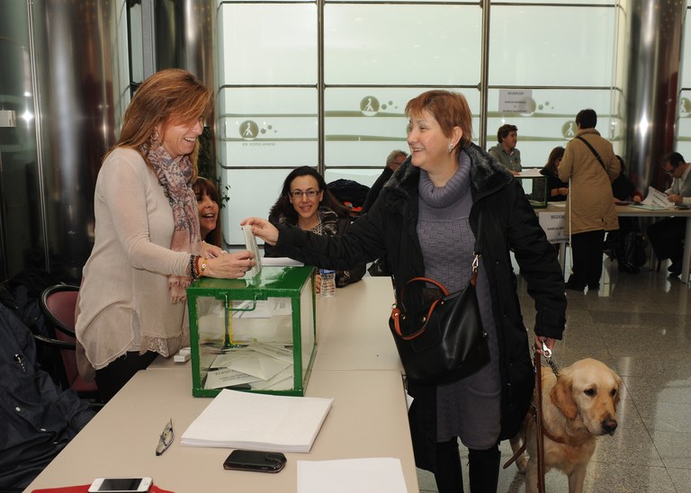 Mesa electoral de la convocatoria de 2018