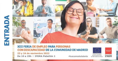 Diapositiva cartel de la Feria de Empleo de Madrid