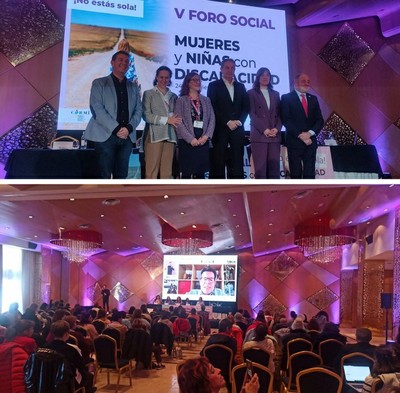 Arriba, participantes en el acto de apertura del Foro , y abajo, acto de clausura con la participación de Jesús Martín Arriba, participantes en el acto de apertura del Foro , y abajo, acto de clausura con la participación de Jesús Martín