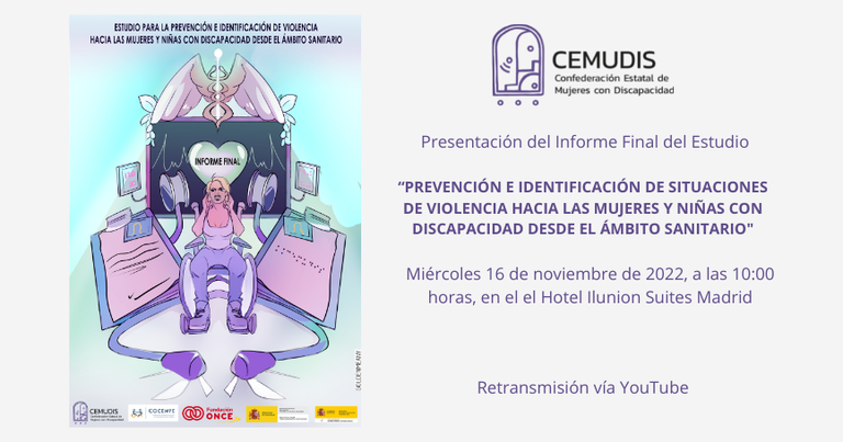 Diapositiva con la portada del estudio de CEMUDIS