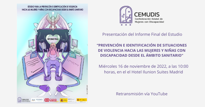 Diapositiva con la portada del estudio de CEMUDIS