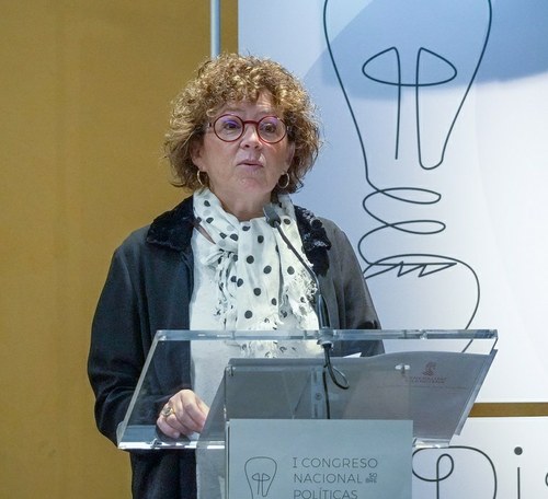 Josefina Bueno durante el acto de inauguración